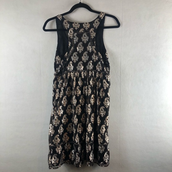 Free people dress gold silver and brown multicolor - Picture 5 of 8